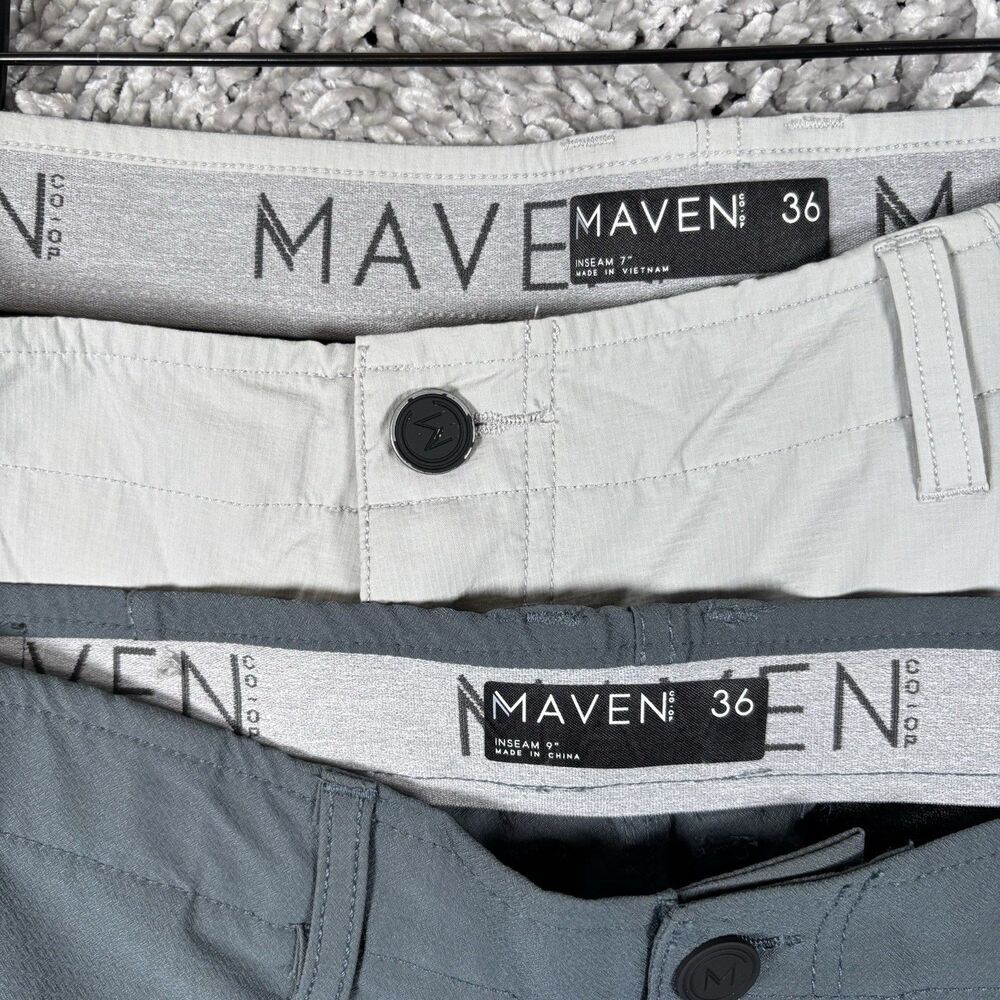 Maven Co-op Shorts Bundle Of Two Men’s Size 36 Chino Stretch Preppy Golf Design